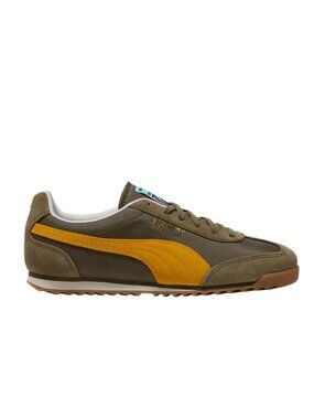 Like New Arizona Nylon Lace Up Sneakers - loden green and gold - size 10